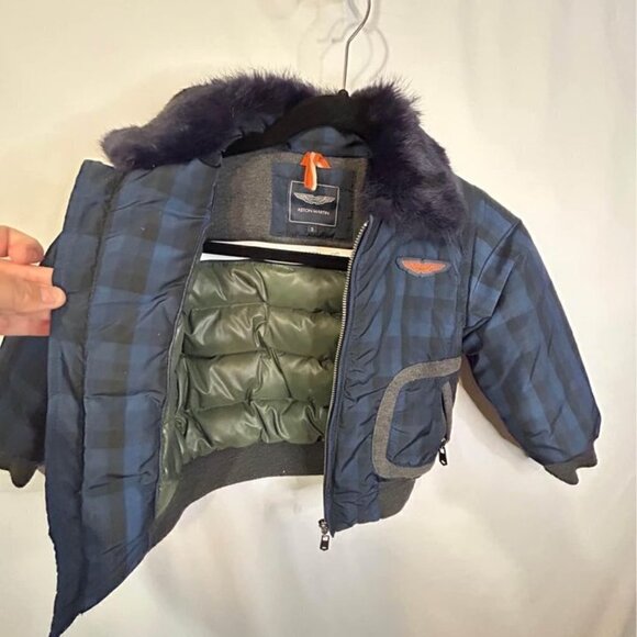 Aston Martin boys puffer jacket. Navy blue. Size 3. New condition. - Picture 6 of 11
